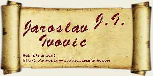 Jaroslav Ivović vizit kartica